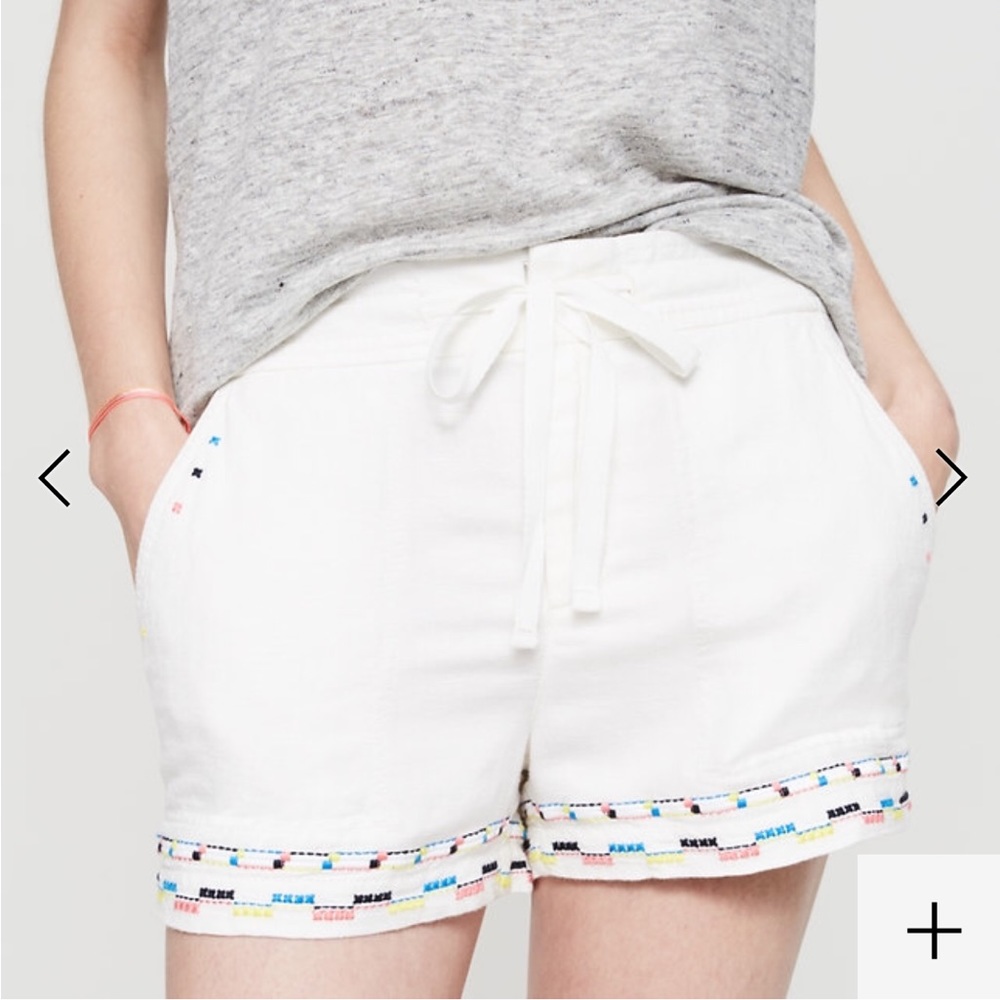 nwt//lou & grey • folktale brushed linen shorts